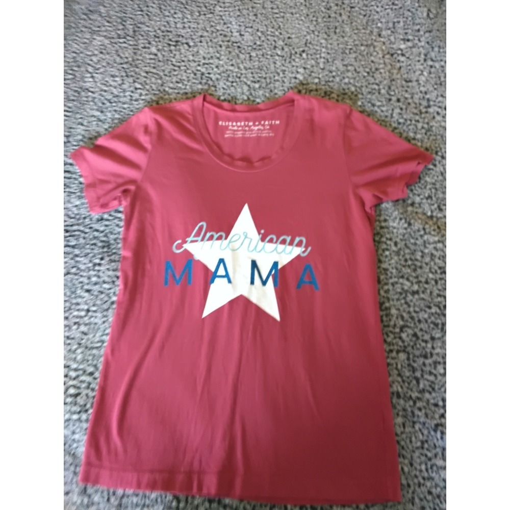 Elisabeth + Faith American Mama Graphic T-Shirt Organic Cotton  Star Tee-S